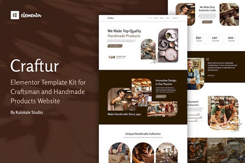 ThemeForest - Craftur - Craftsman & Handmade Products Elementor Template Kit/40908439