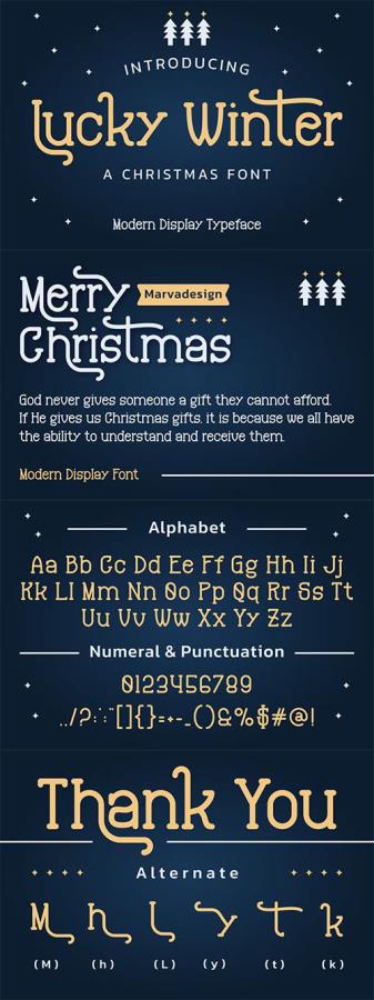 Lucky Winter - Christmas Font OTF