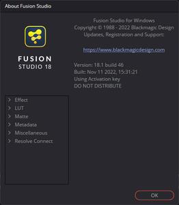 Blackmagic Design DaVinci Fusion Studio 18.1.0 Build 46 (x64)