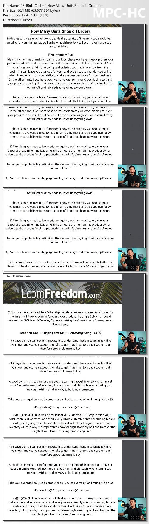 The Ecom Freedom Shopify Course + Mentorship Program by Dan Vas 