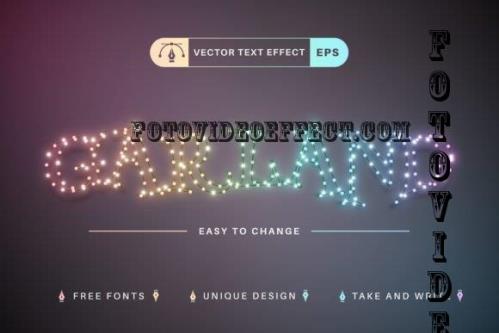 Garland - Editable Text Effect - 10881136