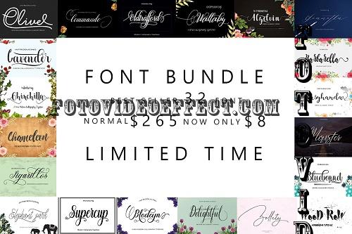 Font Bundle Collection - 26 Premium Fonts