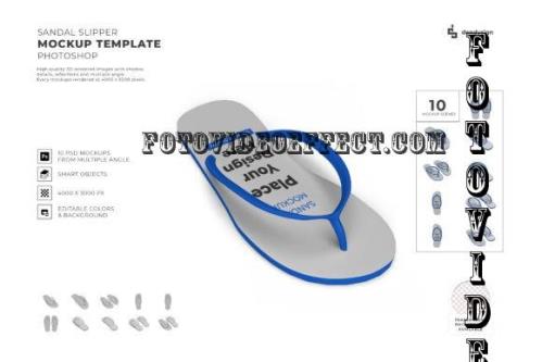 Sandal Slipper Mockup Template Set - 2279786