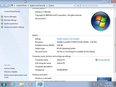 Microsoft Windows 7 Ultimate SP1 Multilingual Preactivated November 2022 (x64) 