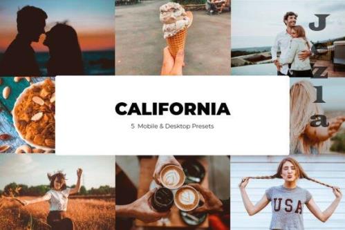 5 California Lightroom Presets - Mobile & Desktop