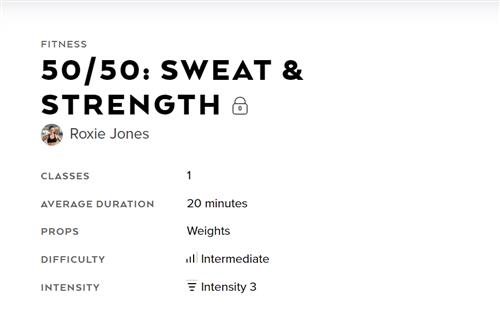 AloMoves – 50-50 Sweat & Strength