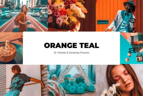 10 Orange Teal Lightroom Presets - Mobile & Desktop