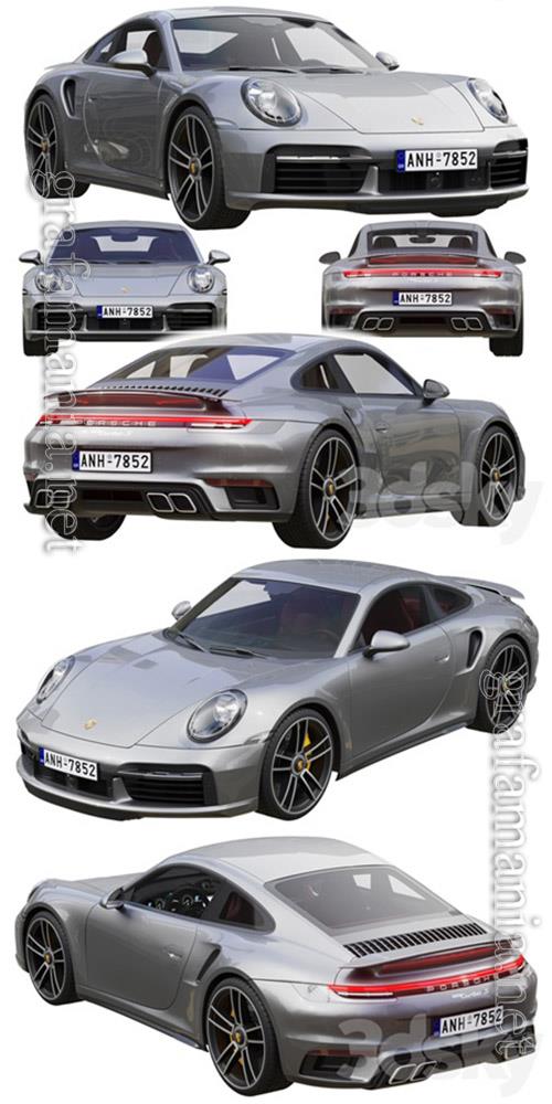 Porsche 911 Turbo S 2021 3D Models