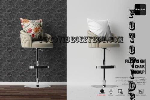 Pillows on a Chair Mockup