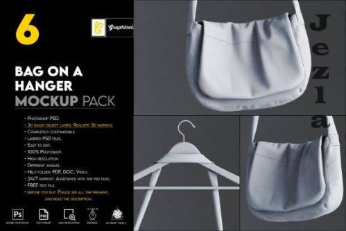 Bag on a hanger mockup - 7465924