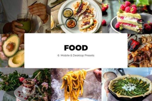 6 Food Lightroom Presets - Mobile & Desktop