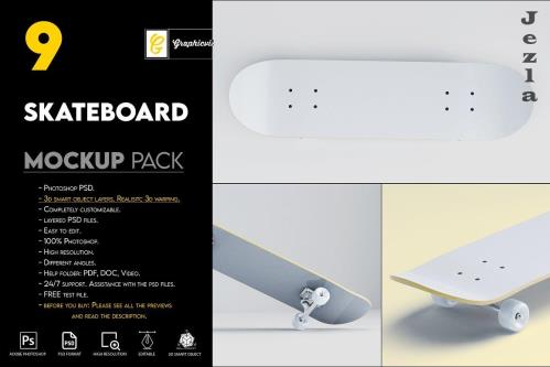 Skateboard Mockup - 7479246