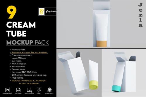 Cream tube mockup - 7466352