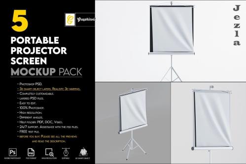Portable Projector Screen Mockup - 7466367