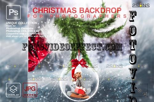 Christmas Backdrop photoshop overlay V01 - 10888422