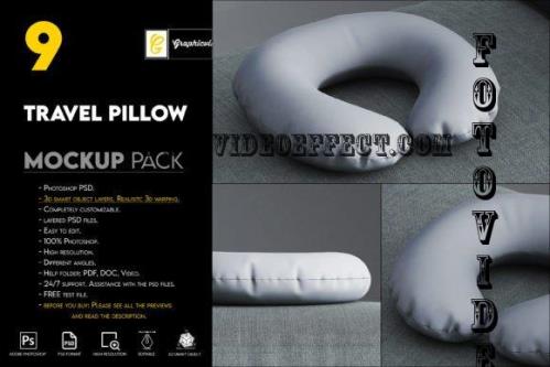 Travel Pillow Mockup - 7465905