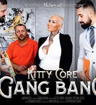 MatureNL – Kitty Core ​- Three strapping guys fuck MILF Kitty Core until they all come on her big tits