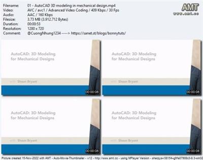 AutoCAD 3D Modeling for Mechanical  Designs