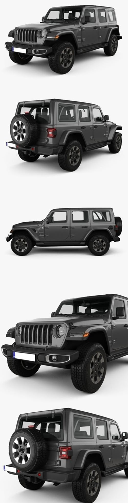 Jeep Wrangler Unlimited Sahara 2018 3D Models