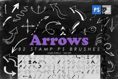 82 Arrows Photoshop Stamp Brushes