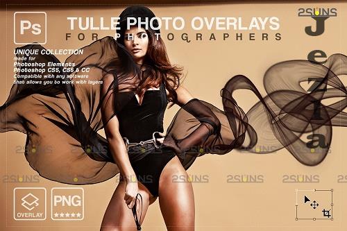 Tulle overlays, Flying fabric photos - 10892592