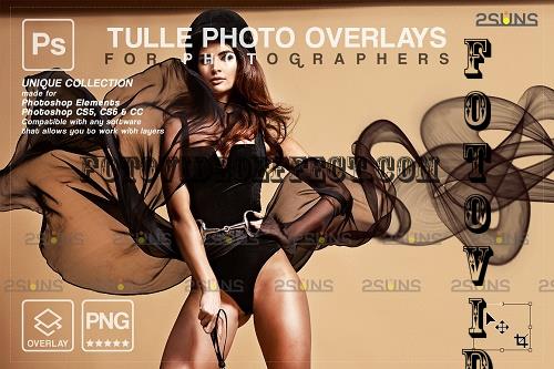 Tulle overlays, Flying fabric photos - 10892592