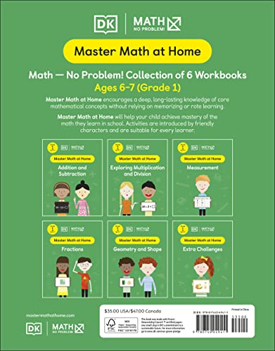 Math — No Problem! Collection of 6 Workbooks, Grade 1 Ages 6-7