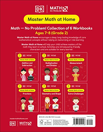 Math — No Problem! Collection of 6 Workbooks, Grade 2 Ages 7-8