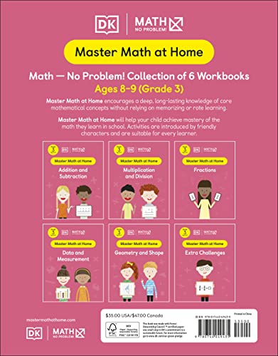 Math — No Problem! Collection of 6 Workbooks, Grade 3 Ages 8-9