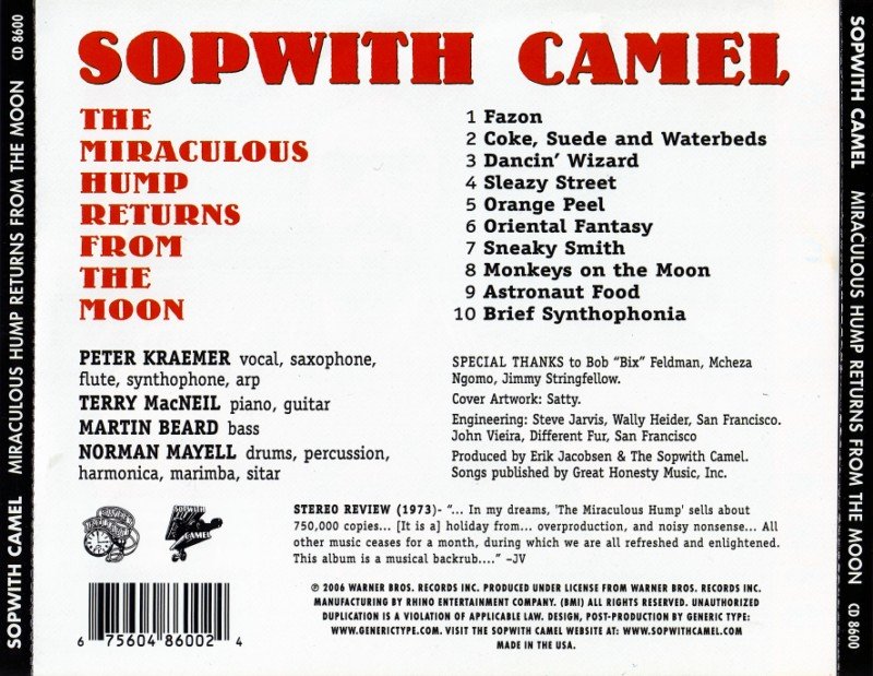 Sopwith Camel - The Miraculous Hump Returns From The Moon (1973) [2006] Lossless