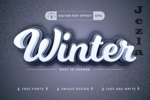 3D Winter - Editable Text Effect - 10875568