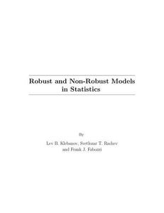 Robust and Non-Robust Models in Statistics