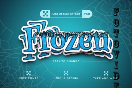 PSD Winter Sticker - Editable Text - 10883436