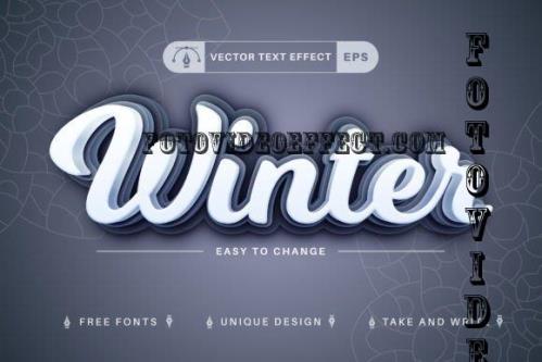 3D Winter - Editable Text Effect - 10875568