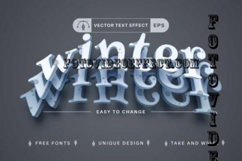 Winter Layers - Editable Text Effect - 10875612