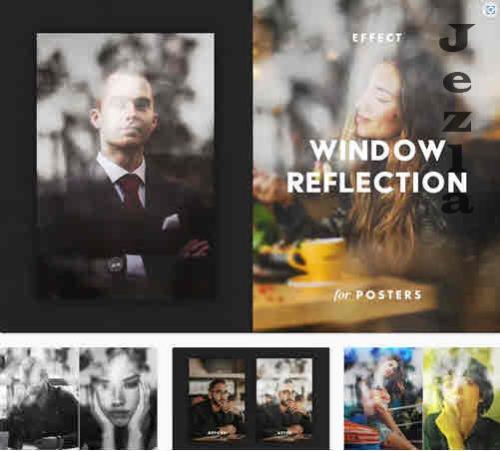 Window Reflection Effect for Posters - 7495503