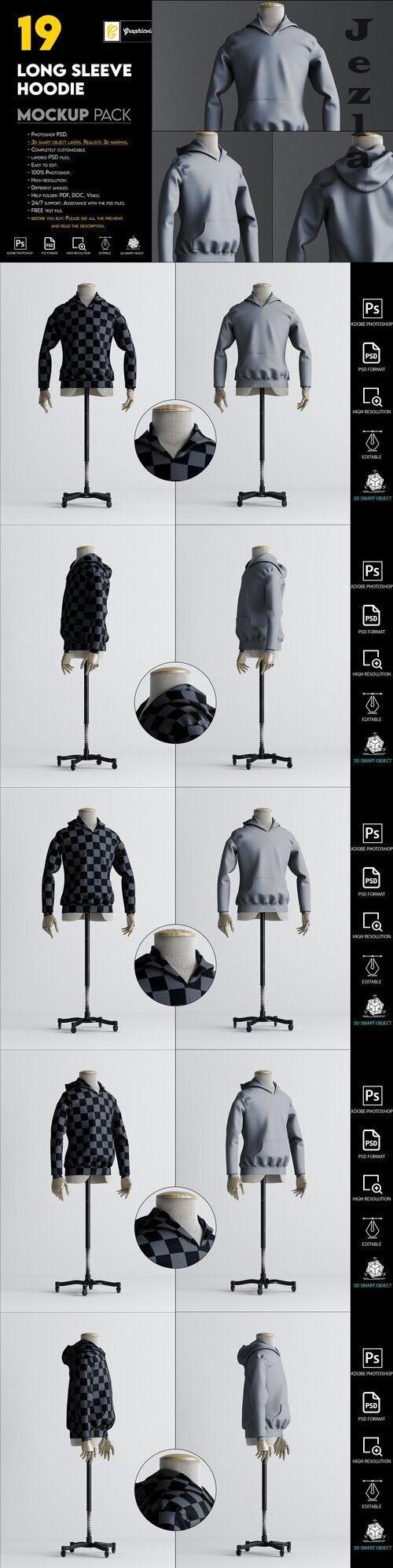 Long Sleeve Hoodie Mckup - 7109648 Long Sleeve Hoodie Mckup - 7109648