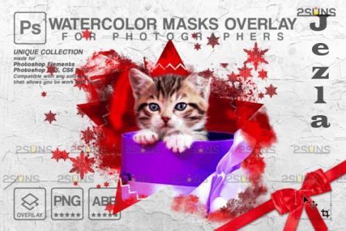 Christmas overlay, Watercolor overlay, Clipping masks - 2281569 Christmas overlay, Watercolor overlay, Clipping masks - 2281569