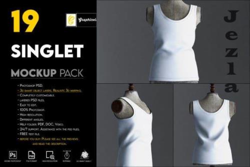 Female Singlet Mockup - 7131148 Female Singlet Mockup - 7131148