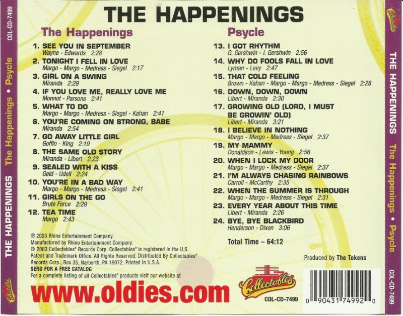 The Happenings - The Happenings / Psycle (1966-67) (2003) Lossless