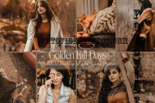 12 Golden Fall Days Mobile & Desktop Lightroom Presets,Moody - 2223335