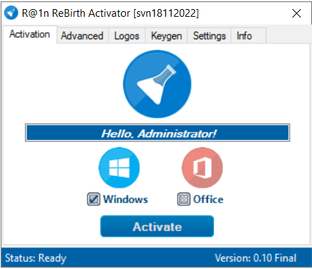 Cover: R@1n ReBirth Activator 1.2 Final