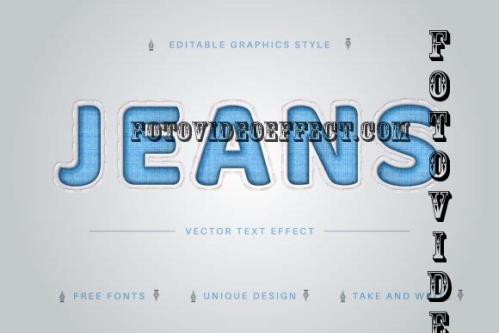 Jeans - Editable Text Effect - 10272476