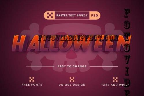 PSD Halloween - Editable Text Effect - 10256936