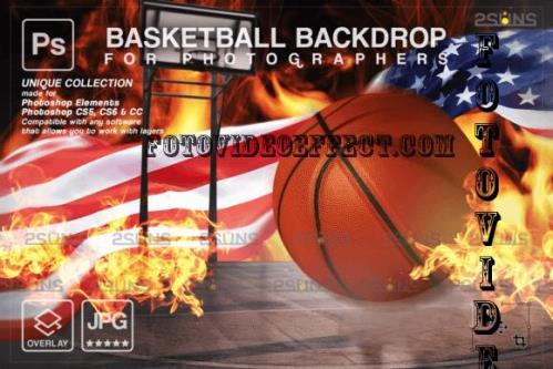 Basketball Digital Backdrop V22 - 10296374