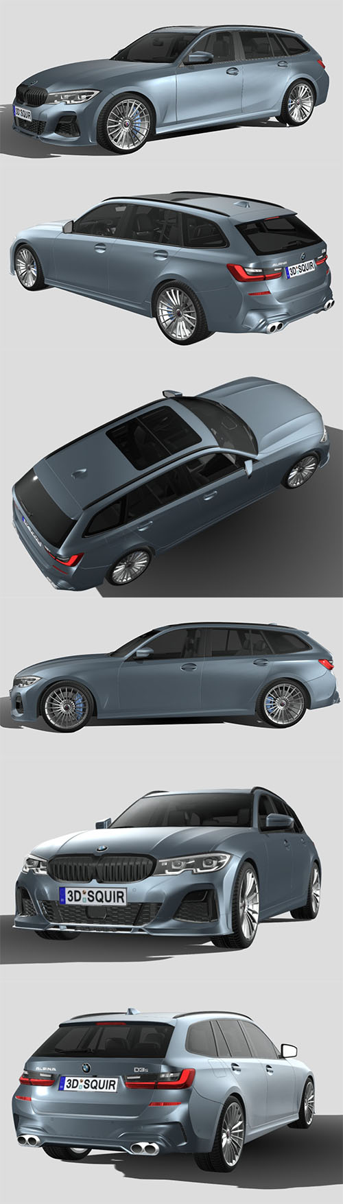 BMW Alpina D3 S touring 2020 3D Models