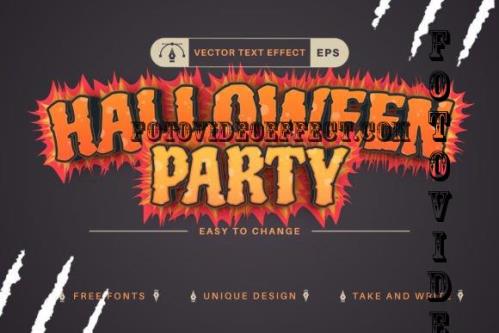 Halloween Party Editable Text Effect - 10268359