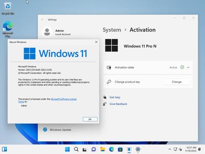 Windows 11 22H2 Build 22621.819 AIO 13in1 (No TPM Required) Multilingual Preactivated November 2022 (x64)