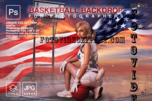 Basketball Digital Backdrop V10 - 10296366