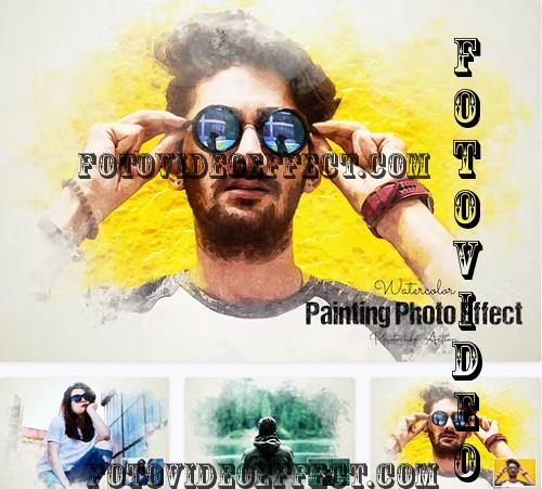 Watercolor Painting Photo Effect - H3W5H5L